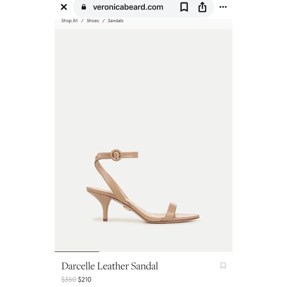 Veronica Beard Darcelle Bisquele Sandals Kitten Heels Size 7.5 - Picture 13 of 13